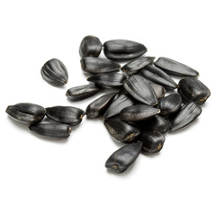 Sunflower seeds  isolated on white background close up
