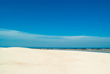 Fototapeta premium beach.in the photo, the sea shore against the blue sky