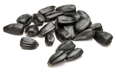 Sunflower seeds  isolated on white background close up