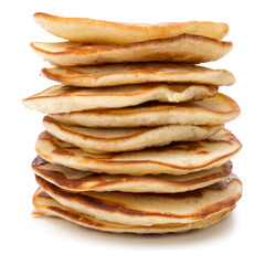 Pancakes  stack on white background