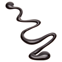 Chocolate syrup drop isolated on white background