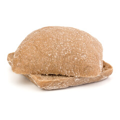sliced Ciabatta bread isolated on white background cut out