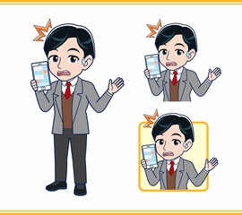 Male teacher in a gray jacket