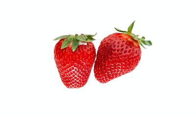 strawberries isolated on white background