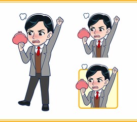 Male teacher in a gray jacket