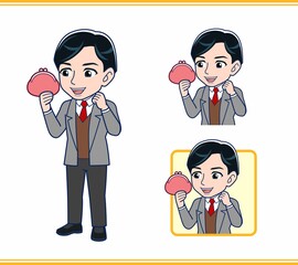 Male teacher in a gray jacket