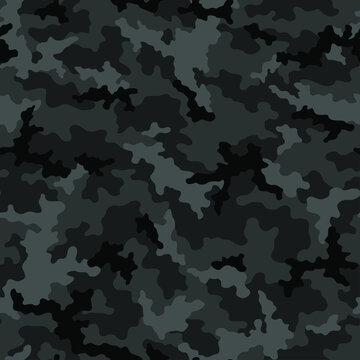 Camouflage seamless pattern. Abstract military camo background for army and hunting textile print. Vector illustration.