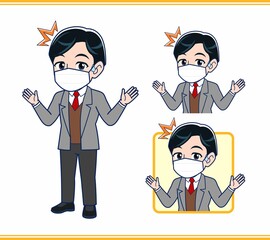 Male teacher in a gray jacket