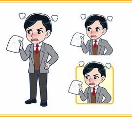 Male teacher in a gray jacket