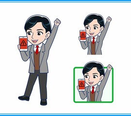 Male teacher in a gray jacket