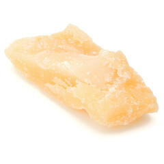 One parmesan cheese shred isolated on white background cutout