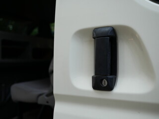 car door handle of slide van.