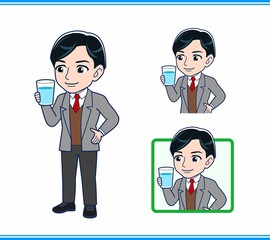 Male teacher in a gray jacket