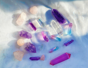 Background Healing minerals, stones, crystals. the practice of magic spells and cleansing. Crystal Ritual, Witchcraft