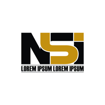 NSI letter monogram logo hdesign vector