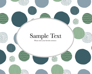 緑の丸の抽象的なデザイン背景フレーム