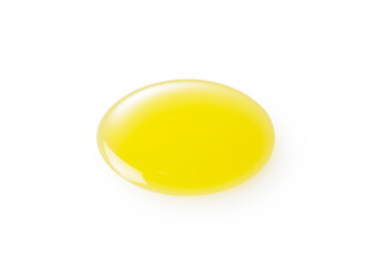 Olive oil dripped on a white background