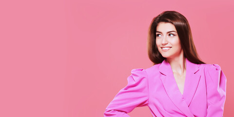 Fototapeta premium happy girl with beautiful smile