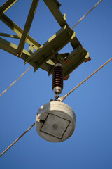 Obraz premium Insulator Of A High-voltage Line