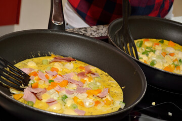 Different Omelets Are Prepared