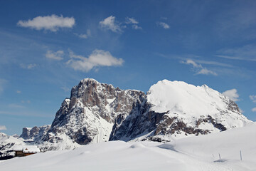 Fototapeta na wymiar Sasso Lungo, Plattkofel, Seiser Alm, Dolomites, South Tyrol, Italy