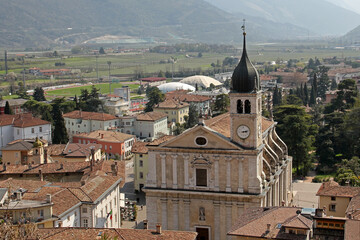 Fototapeta premium Collegiate Assumption Church In Arco, Italy