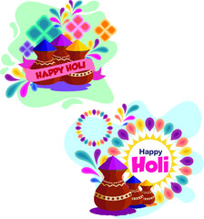 Happy Holi Celebration Poster Or Banner Background