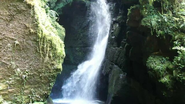 The freshness of Cundinamarca waterfalls,  Park San Rafael Fusagasuga, Colombia.