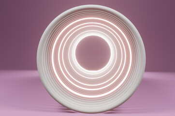Fototapeta premium 3d rendering illustration luminous tunnel