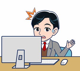 Male teacher in a gray jacket