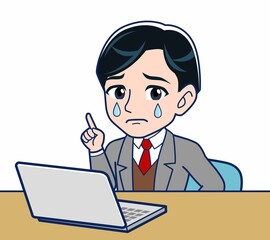 Male teacher in a gray jacket