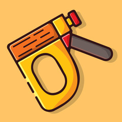  staples gun isolated cartoon vector illustration in flat style 