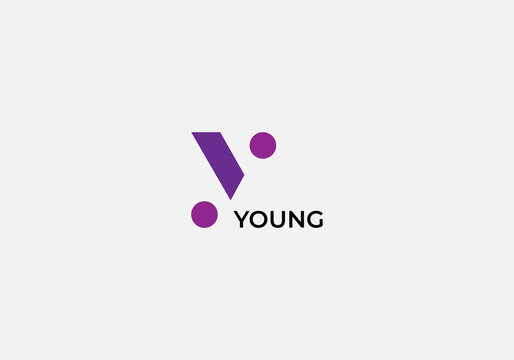 Abstract y letter minimalist logo design