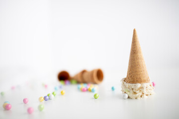 upside down ice cream cone