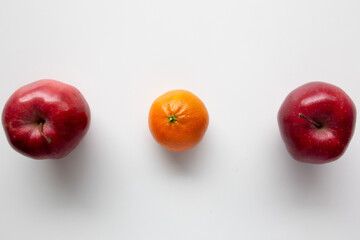 red apples and oranges