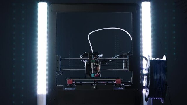 Timelapse of 3d Printer printing fast shot in 4k