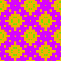  Seamless pattern with multicolored shapes.
