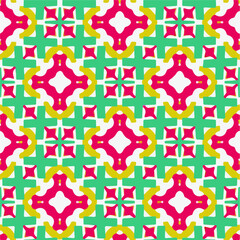  Seamless pattern with multicolored shapes.