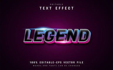 Legend text, 3d gradient text effect
