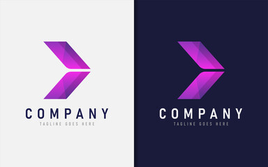 Obraz premium Creative Logo Design Based Arrow Shape. Usable For Brand and Company, Vector Logo illustration.