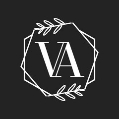 Simple Elegant Initial Letter Type VA Logo Sign Symbol Icon, Logo Design Template