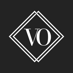 Simple Elegant Initial Letter Type VO Logo Sign Symbol Icon, Logo Design Template