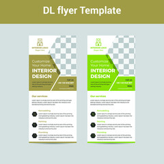 Interior design rack card for business
