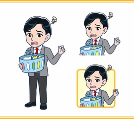 Male teacher in a gray jacket