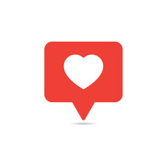 Vector Like of Love Indicator or Notification Marker