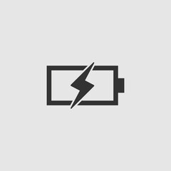 Vector Simple Isolated Battery Charging Icon