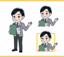 Male teacher in a gray jacket