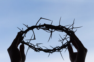 silhouette of crown of thorns