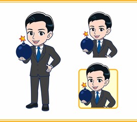 若いサラリーマンの男性