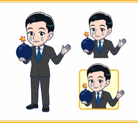 若いサラリーマンの男性